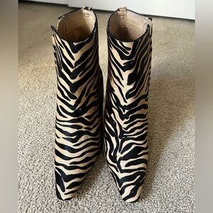 Zebra Print Ankle Boots
